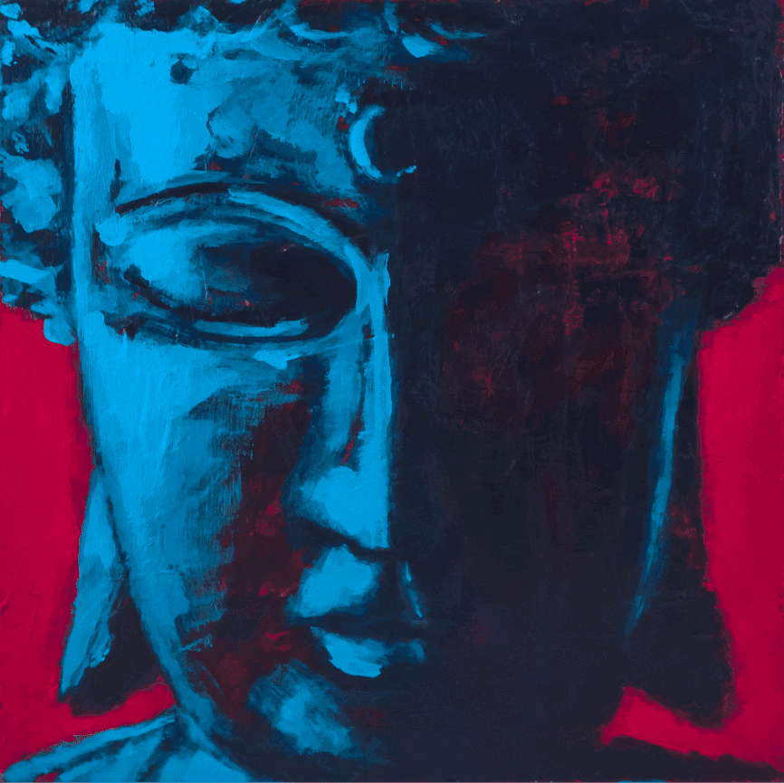 Buddha painting pink