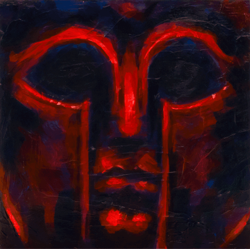 Corinthian helmet painting red